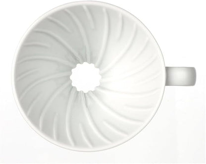 HARIO V60 Ceramic Coffee Dripper (Size 01, White)