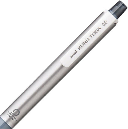 Uni Mitsubishi Pencil Mechanical Pencil Kurutoga 0.3 Automatic Lead Rotation Mechanism Silver M34501P.26