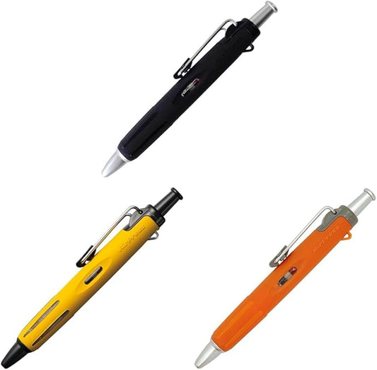 TOMBOW Pencil, Pressurized Oil-Based Ballpoint Pen, 0.7, Full Black, BC-AP52 + Pressurized Permanent Ballpoint Pen, 0.7, Yellow, BC-AP52 + Pressurized Oil Ballpoint Pen, 0.7, Orange BC-AP54