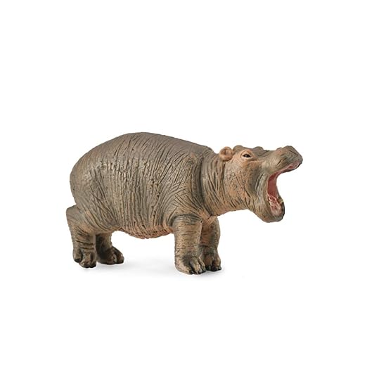 Collecta Wildlife Hippopotamus Calf Toy Figure - Authentic Hand Painted Model