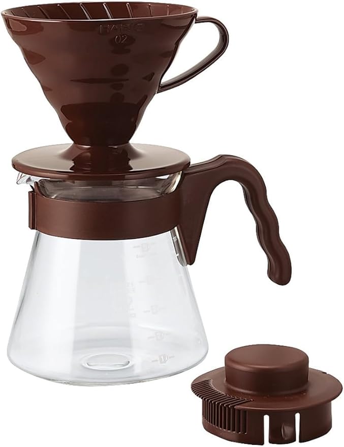 Hario V60 Pour Over Coffee Starter Kit, Size 02, Brown