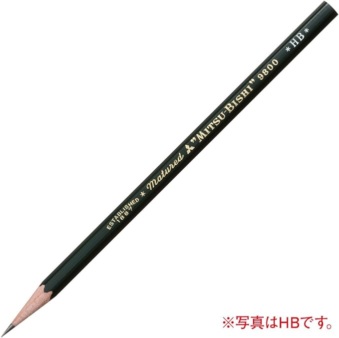 Uni Mitsubishi Pencil K98002B 9800 2B Pencil, 1 Dozen