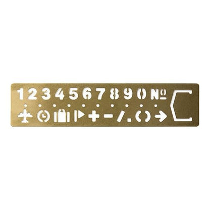 Midori Brass Template Bookmark, Number (42168006)