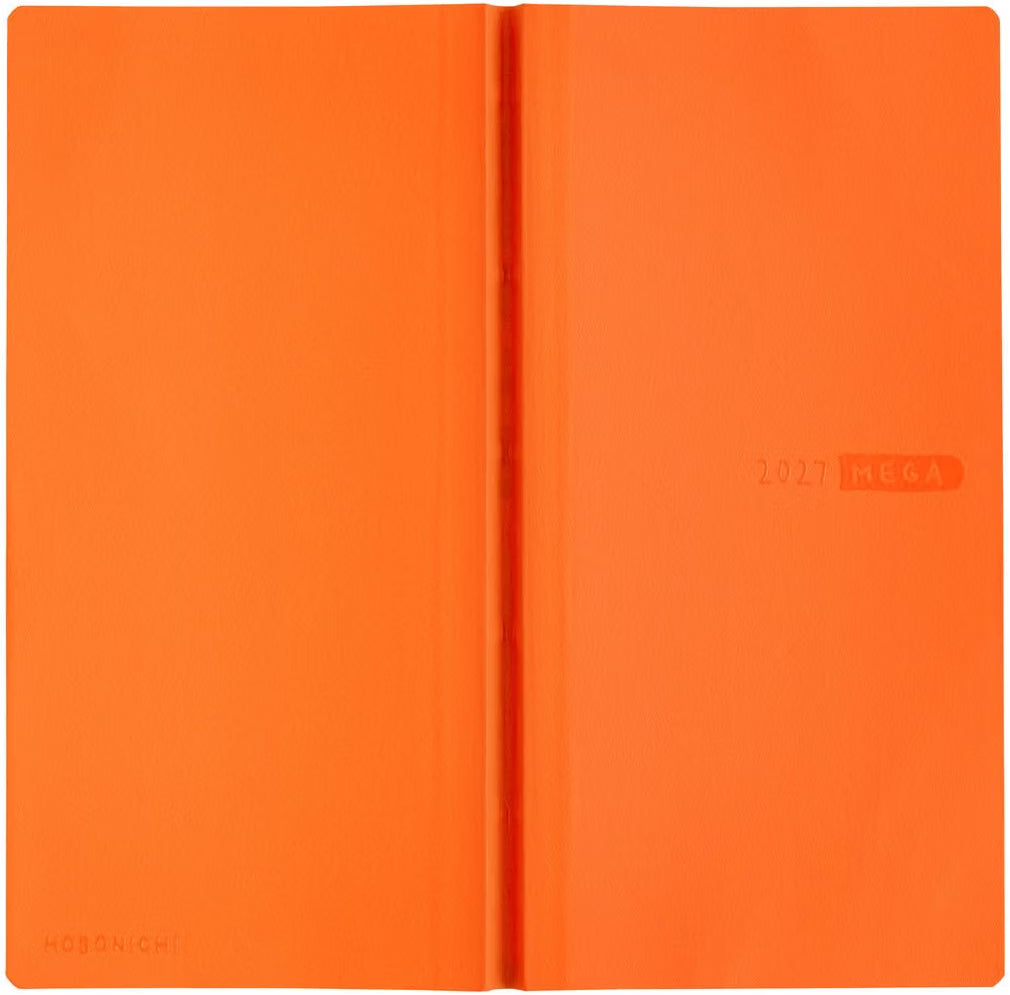 Hobonichi Techo 2027 weeks Mandarin Orange, January Start, Weekly.