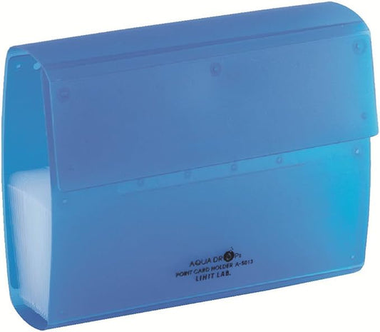 Lihit Lab Card Case Point Card Holder 40 Cards Blue A5013-8