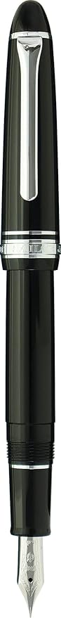 Sailor Fountain Pen, Pro-Fit Casual, Silver Trim, Black, Fine Point, 11-0571-220