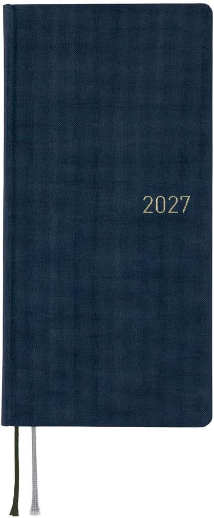 Hobonichi 2027 Weeks, English Edition, Colors, Midnight Blue, Starts from January, Weekly Notebook