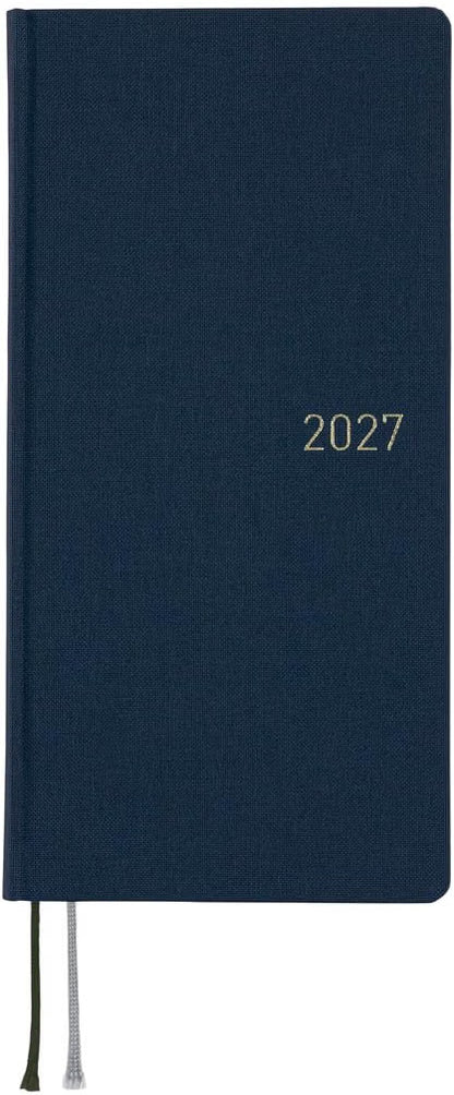 Hobonichi 2027 Weeks, English Edition, Colors, Midnight Blue, Starts from January, Weekly Notebook