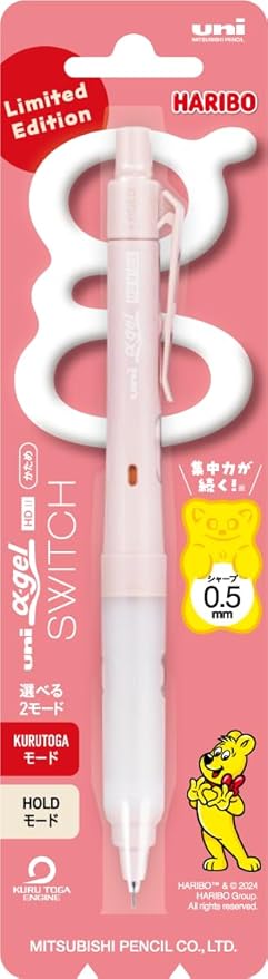 Mitsubishi Pencil HARIBO x uni Study Item (Alpha Gel Switch Cotton Pink)