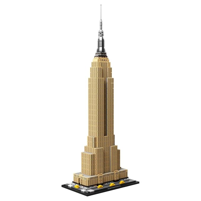 LEGO Architecture Empire State Building 21046 New York City Skyline Architecture Model Kit for Adults and Kids, Build It Yourself Model Skyscraper, New 2019 (1767 Pieces)