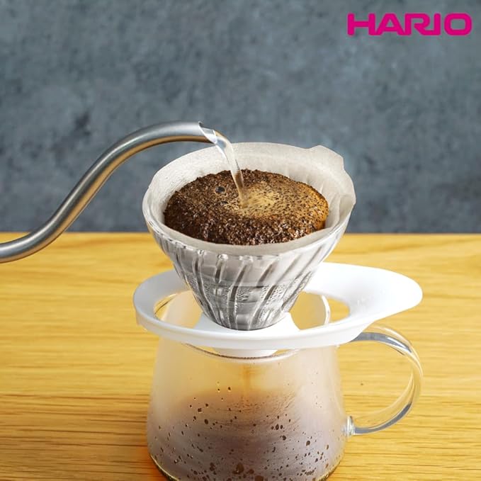 Hario VCF-01-40W-5S-AZ+ V60 Coffee Filter, For 1-2 Cups, 200 Sheets, Set of 40 Sheets × 5 Packs, Amazon Original Set, Made in Japan, FSC Certified Product, 01, W, White