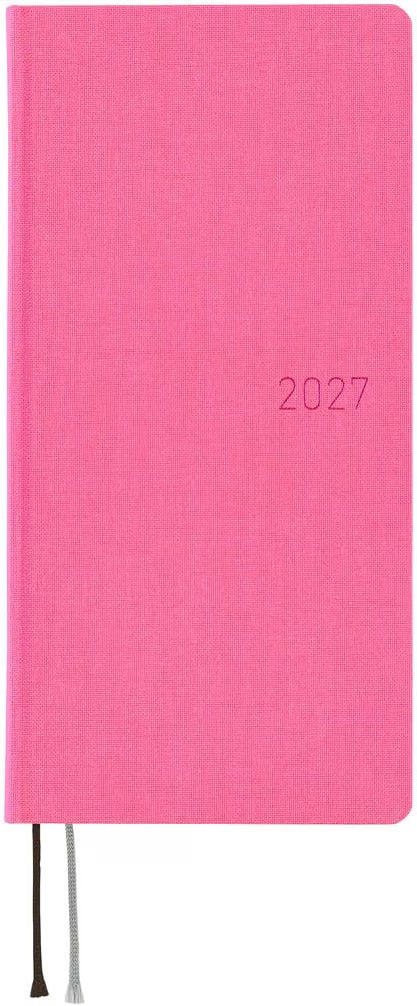 Hobonichi Planner, 2027 Weeks, Pink Sapphire, Starts from January, Weekly Notebook, Weekly.