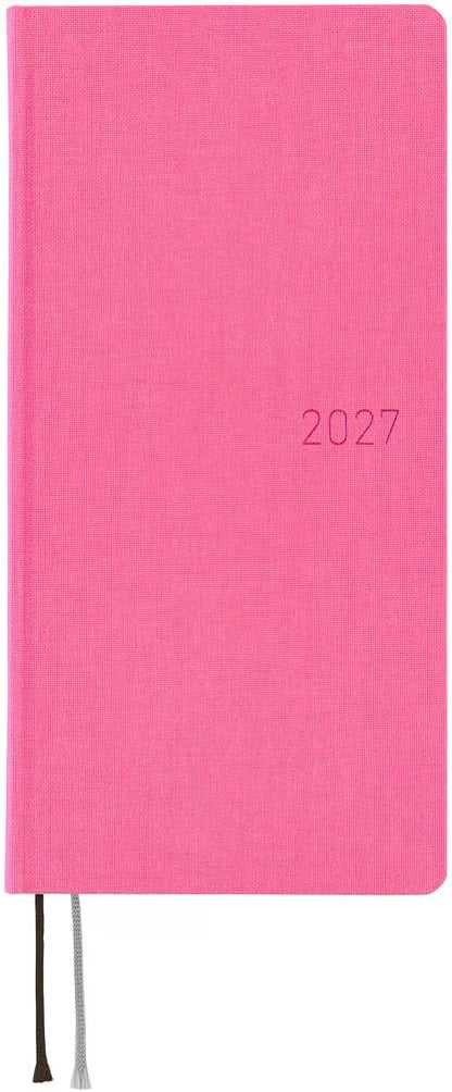 Hobonichi Planner, 2027 Weeks, Pink Sapphire, Starts from January, Weekly Notebook, Weekly.