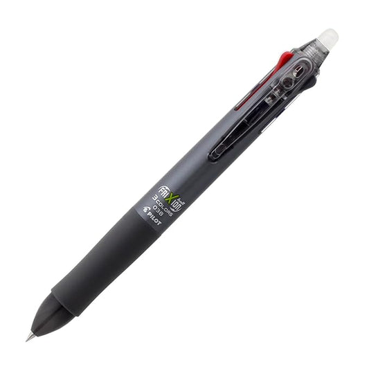 Pilot FriXion 3 038, 3 Color Ballpoint Pen, 0.38mm, Gray Body (4902505501616)