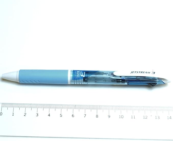 Uni Mitsubishi Pencil 3-color Ballpoint Pen Jetstream 0.7 Light Blue Easy to Write with SXE340007.8