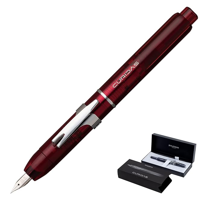 Platinum , Fountain Pen - Curidas. (Gran Red, Medium)