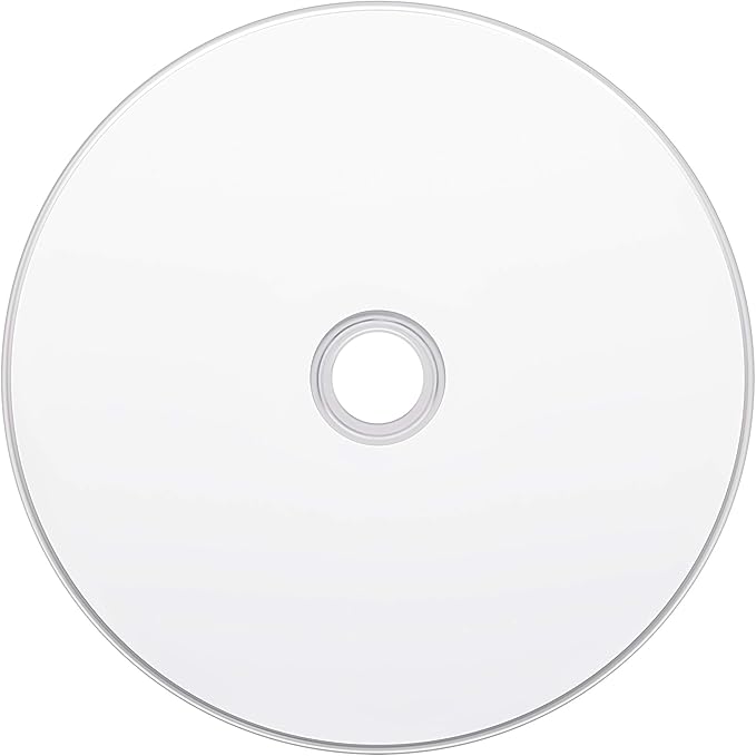 Verbatim AR80FP50SH1 Single Record Music, CD-R, 80 Minutes, 50 Sheets, Inkjet Printer Compatible, White, 48x