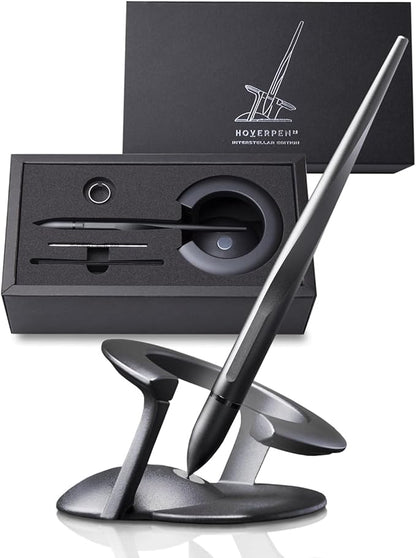 Hoverpen 23.5° Hover Pen novium Zero Gravity Ballpoint Pen Desk Pen Luxury Pen Desk Free Rotating Gift for Him 2.0 Space Black