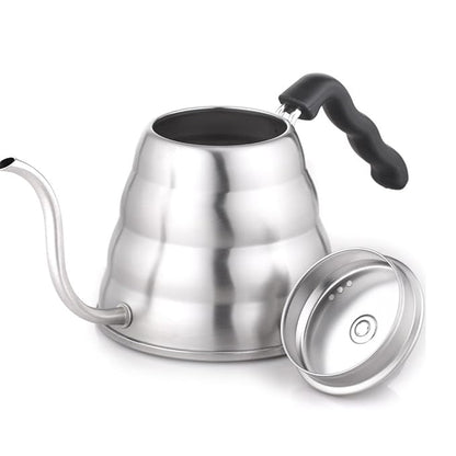 Hario Gooseneck Coffee Kettle 'Buono', Stovetop, 1.2L, Stainless Steel, Silver