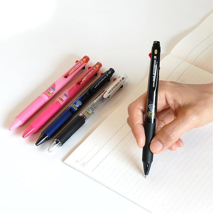 Uni Mitsubishi Pencil 3-Color Ballpoint Pen Jetstream 0.38 Rose Pink Easy to Write SXE3400381P66