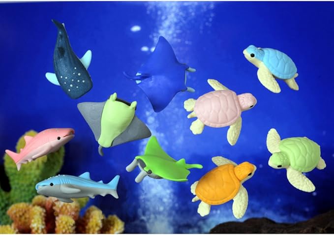 Iwako Sea Animal Erasers, 60 pieces, SCERSEE002
