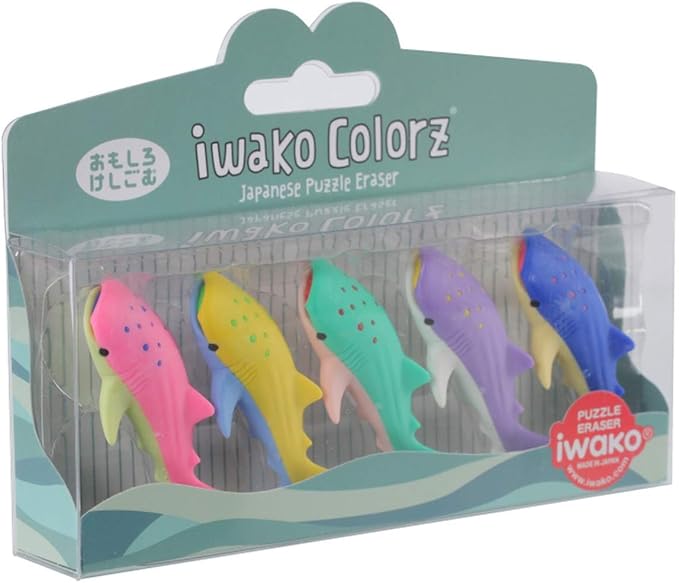 Iwako Global ER-GLB006 Colors Whale Shark Eraser