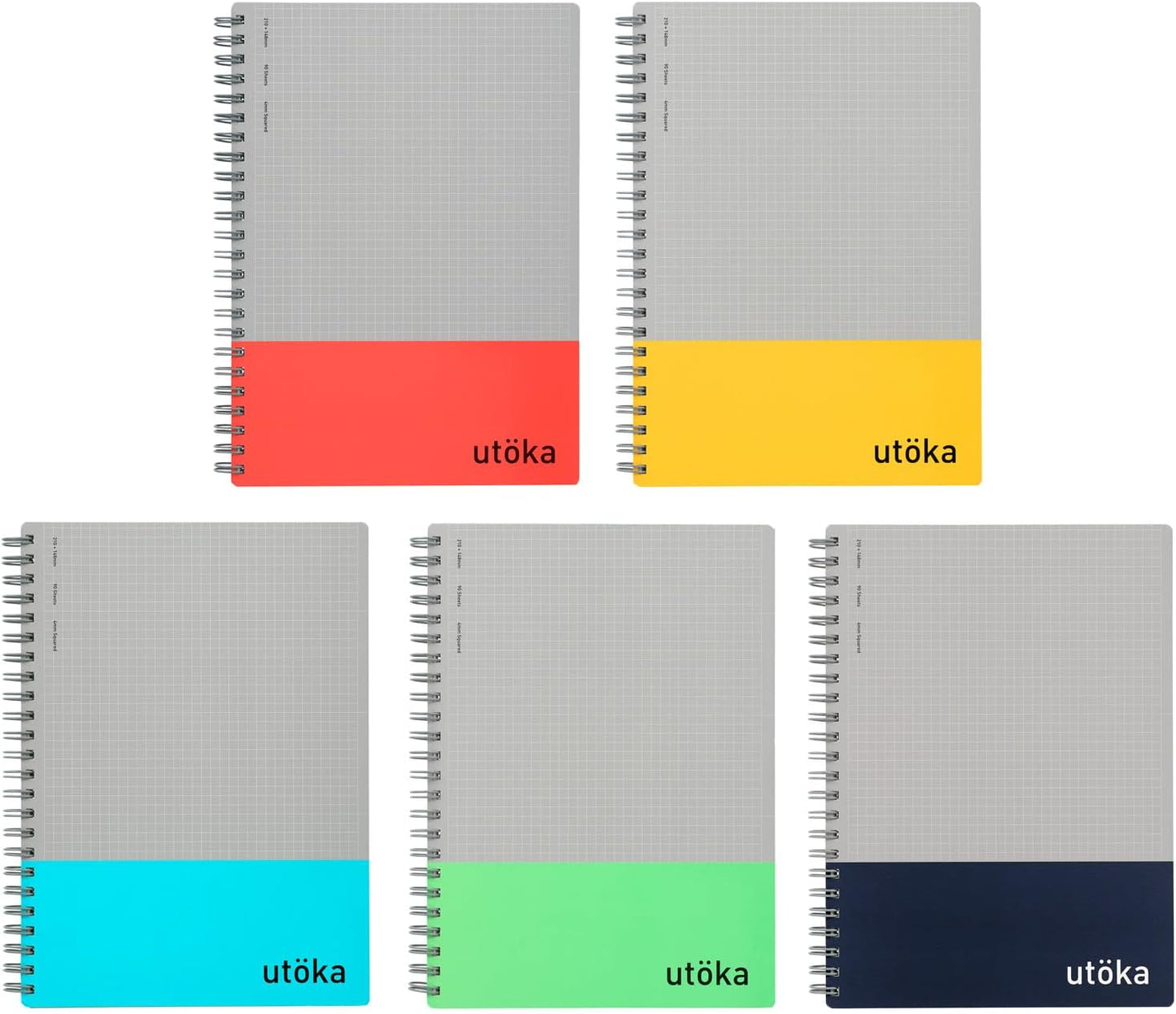 Maruman Notebook, Ring Notebook, Utoka, A5, 4mm Grid, Light Green, N460-33