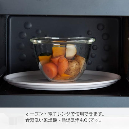 HARIO MXP-900 Mixing Bowl, Heat Resistant Glass, 30.4 fl oz (900 ml), Multi Ball, Made in Japan