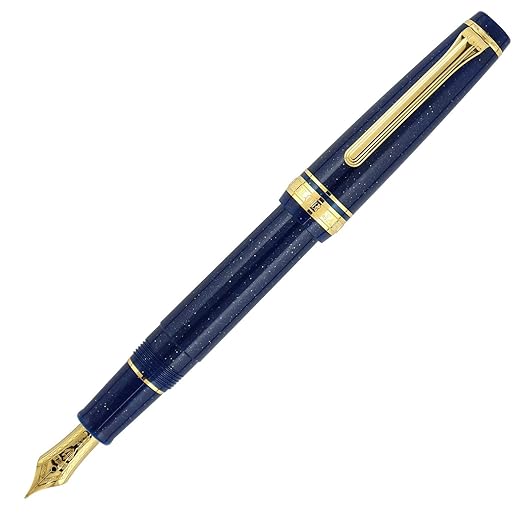 Sailor Fountain Pen, Four Seasons Loom, Fairy-free, Woven Crane, Medium Point, 11-1227-304 (Blue)