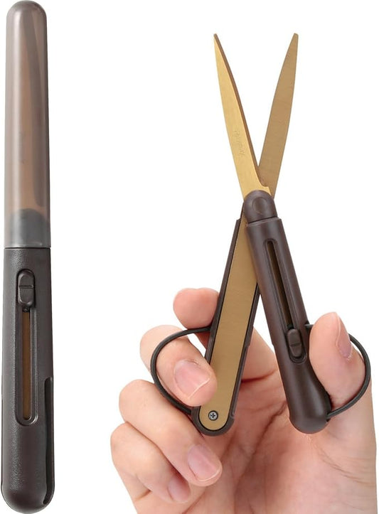 Raymei Fujii SH1003 Scissors Pen Cut Compact Portable Scissors Premium Titanium Coated