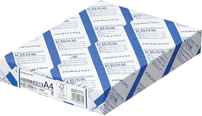 Kokuyo KB-39N Copy Paper, A4, Whiteness 80%, Paper Thickness 0.04 inches (0.09 mm), 500 Sheets, FSC Certified