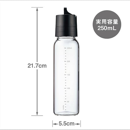 HARIO ODBN-250-B One-Touch Dressing Bottle, 8.5 fl oz (250 ml), Black