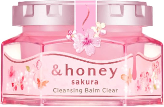 & HONEY  Sakura 2025 Limited] &honey Cleansing Balm, Clear, 3.2 oz (90 g) (Does not require face washing) | Cleansing Cream