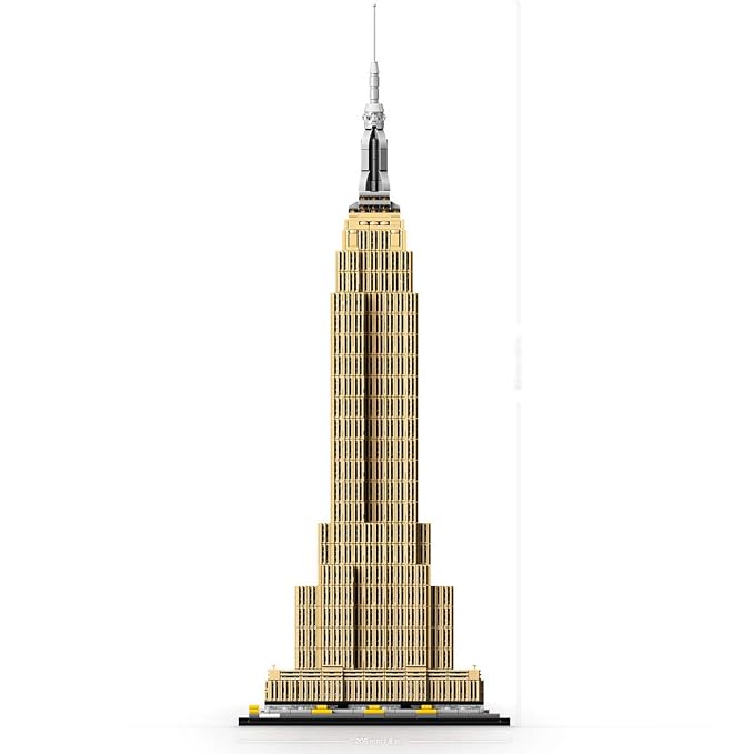 LEGO Architecture Empire State Building 21046 New York City Skyline Architecture Model Kit for Adults and Kids, Build It Yourself Model Skyscraper, New 2019 (1767 Pieces)