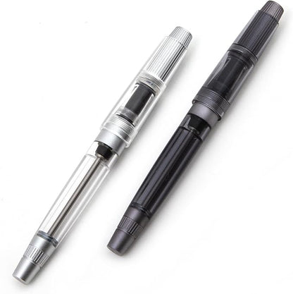 Asvine Natami Vacuum Filled Fountain Pen Titanium & Acrylic