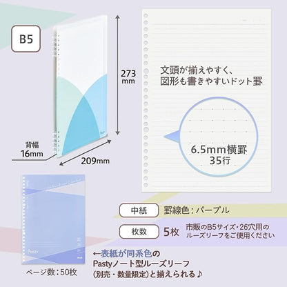 PLUS Loose Leaf Binder, B5, Pasty, Ring Type, Soda Blue FC-820PR 97-082