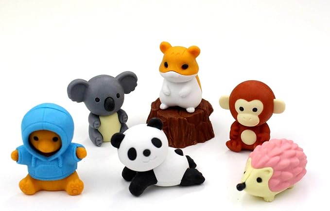 Iwako Eraser, Forest Friends, 10-Piece Blister Pack, SCERBRI022