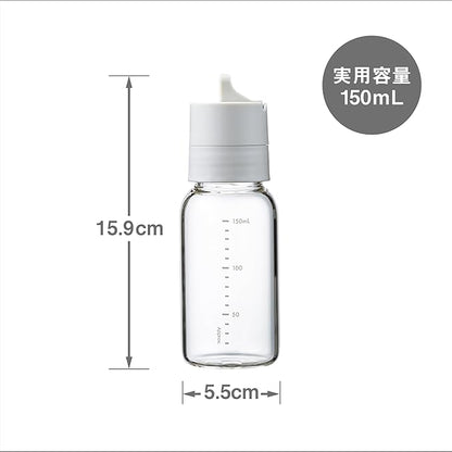 HARIO ODBN-150-PGR One-Touch Dressing Bottle, 5.1 fl oz (150 ml), Pale Gray