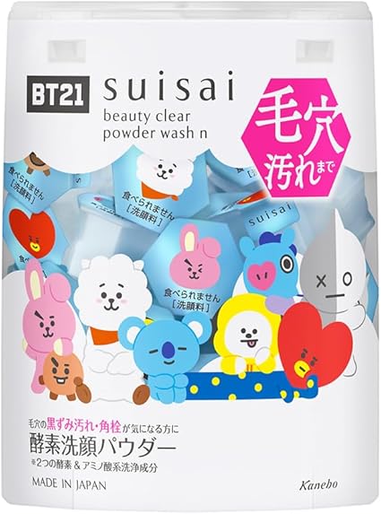 Suisai BT21 Design Vol. 2 Suisai Beauty Clear Powder Wash N BT2 Enzyme Face Wash Powder Single Item 0.02 oz (0.4 g) x 32 Packs