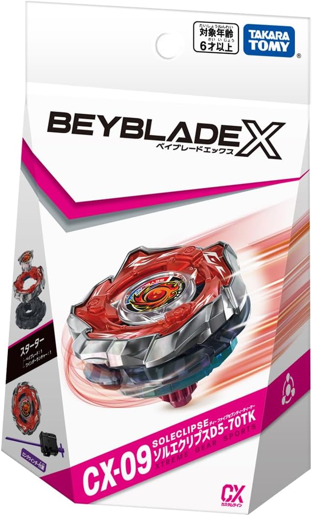 Takara Tomy Beyblade X CX-09 Starter Sol-Eclipse D5-70TK