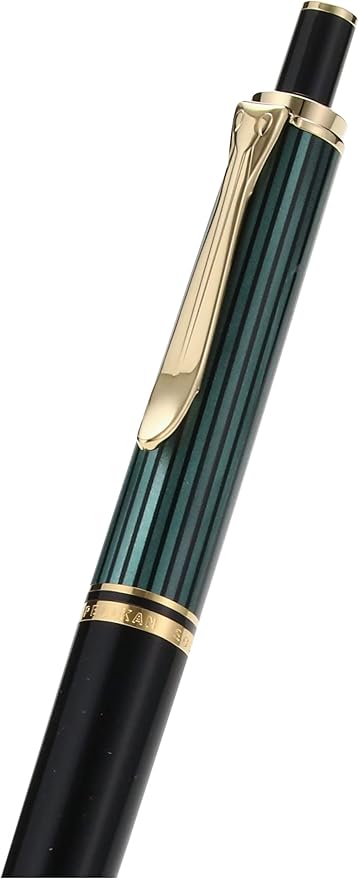Pelikan K400 Ballpoint Pen, Green Stripe, Oil-based, Genuine Import