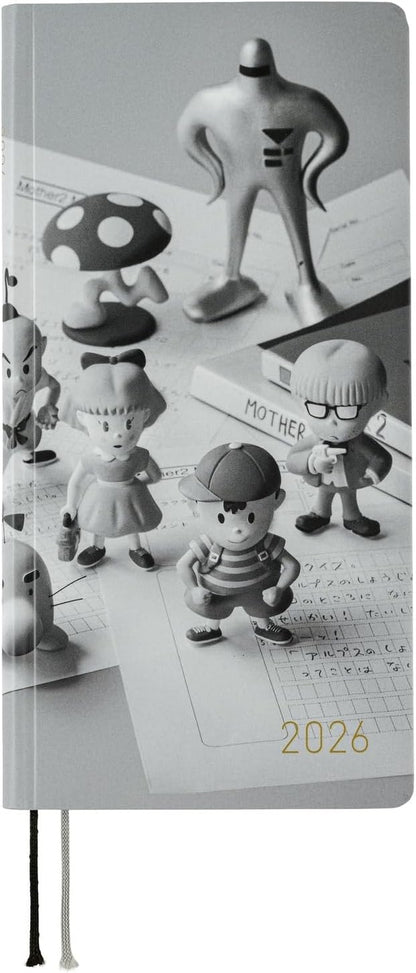 Hobonichi  Daily Planner, 2026 weeks, Secret of MOTHER/MOTHER2 From January, Weekly Notebook, Weekly Lift, Slim, Vertical