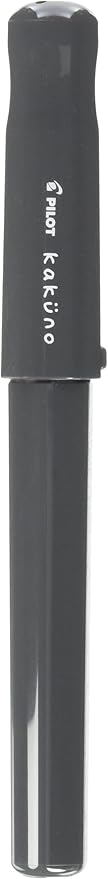 Pilot Kakuno Medium-Nib Fountain Pen, Black Body with Light Green Cap (FKA-1SR-LGM)