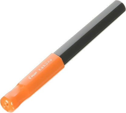 Pilot Kakuno Medium-Nib Fountain Pen, Black Body with Light Green Cap (FKA-1SR-LGM)