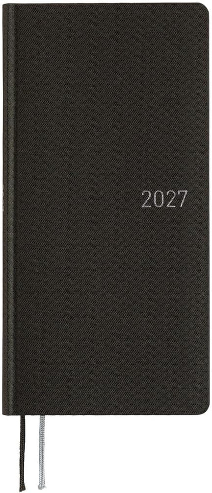 Hobonichi Notebook, 2027 Weeks, English Edition, Paper Series/Black Argyle Starts from January, Weekly Notebook