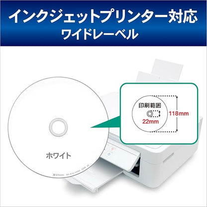 Verbatim VHR21HDP20D1 Single Recording DVD-R DL CPRM, 215 Minutes, 0 February, White Printerable, Double Layer on One Side, 2-8x Speed