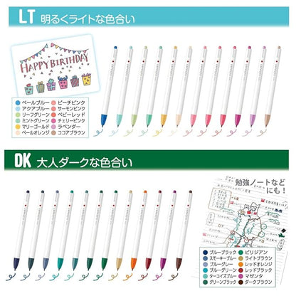 Zebra Water-Based Pen Clicker DK12 Color Set WYSS22-12CDK