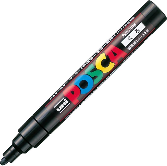 Uni Mitsubishi Pencil Water-based Pen Posca Medium Round Tip Green 10 Pieces PC5M.6