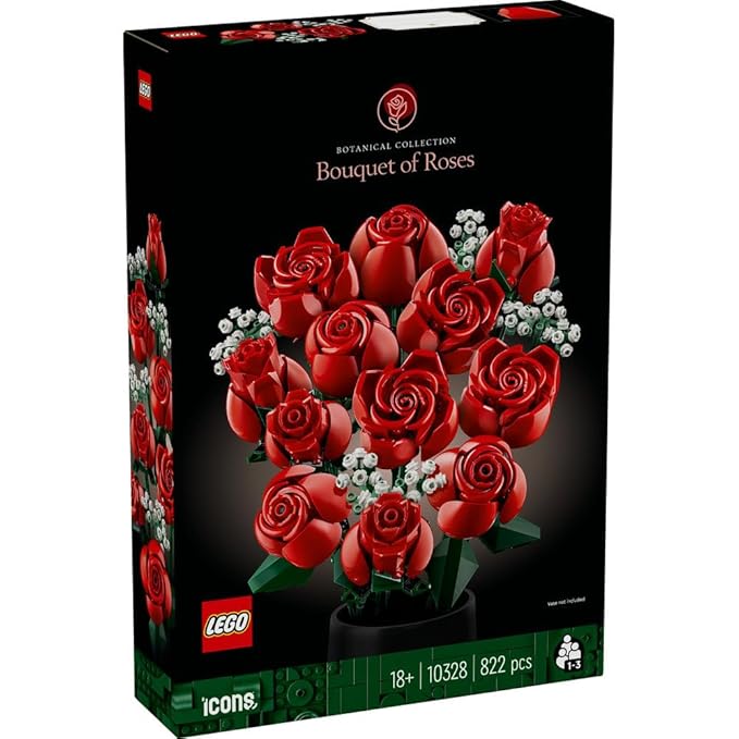 LEGO Icons Bouquet of Roses Building Set 10328 (822 Pieces)