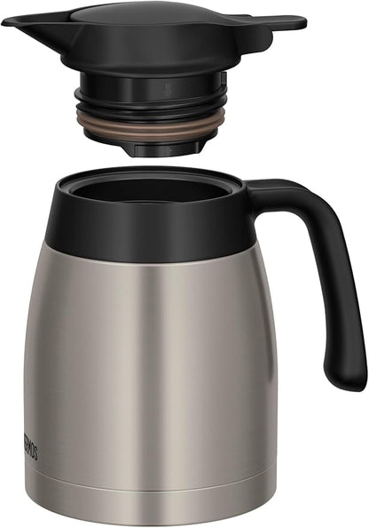 Thermos TTB-1001 SMT Stainless Steel Pot,  Stainless Steel Matte, Insulated Tabletop Pot, Vacuum-Sealed Bottle Structure, Keeps Contents Hot or Cold